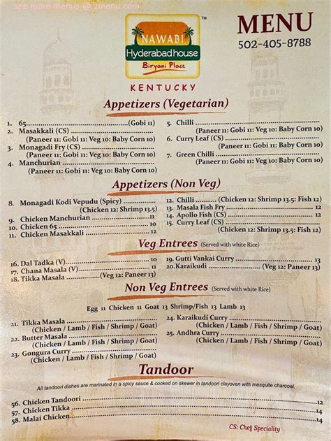 Online Menu of Nawabi Hyderabad House Restaurant, Louisville, Kentucky ...