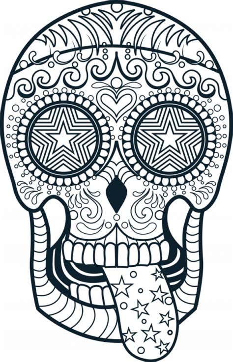 Free Printable Sugar Skull Coloring Pages Everfreecoloring