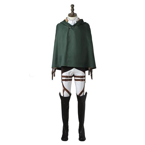 Anime Attack On Titan Levi Ackerman Survey Corps Uniform Set Cosplay