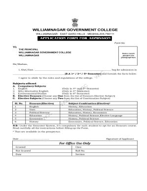 Fillable Online Wgc Admission Form Fax Email Print Pdffiller