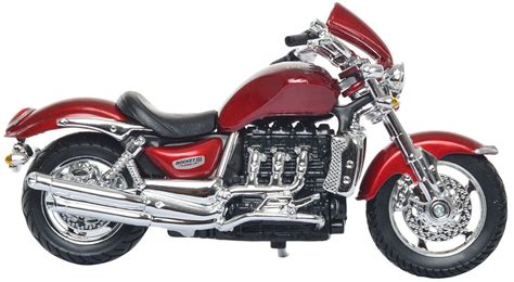 Bburago Triumph Rocket Iii 118 Scale Model Motorbike Motorcycle Red Ebay