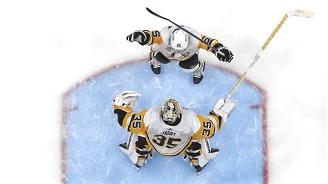 Tristan Jarry scores first goalie goal in Penguins history