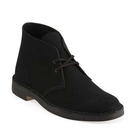 Clarks Originals Desert Boot Mens Black Suede Casual Shoes 26107882 Ebay