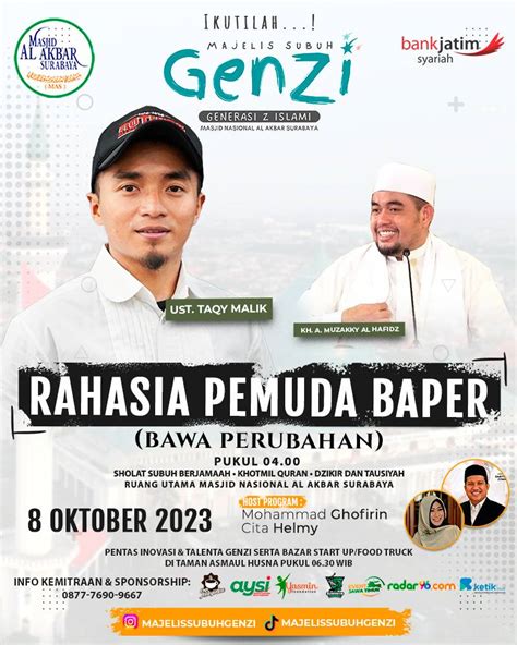 Pengajian Majelis Subuh Genzi Mas Oktober Masjid Nasional Al Akbar