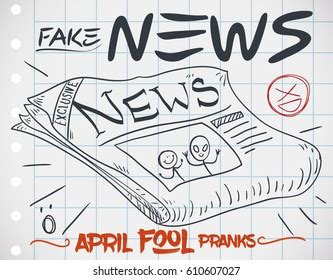 Fake News Prank Special Edition Newspaper Stock Vector (Royalty Free ...