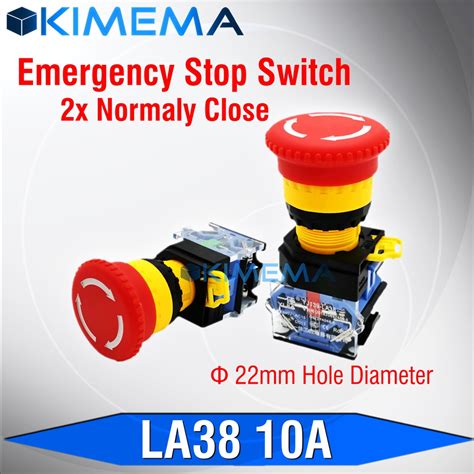 Jual La A Tombol Emergency Stop Push Button Switch Saklar Darurat