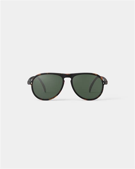 I Tortoise Green Lenses Trendy Pilot Brown Glasses Izipizi