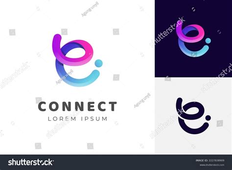 Modern Letter E Abstract Logo Template Stock Vector Royalty Free