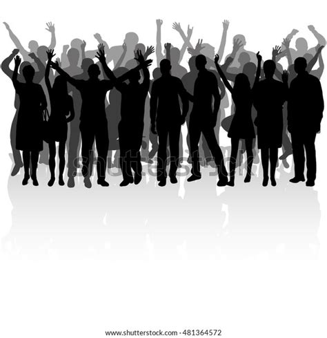 Silhouette Group Dancing People Vector Set เวกเตอร์สต็อก ปลอดค่าลิขสิทธิ์ 481364572