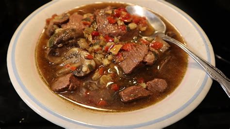 Beef Barley Mushroom Soup Youtube