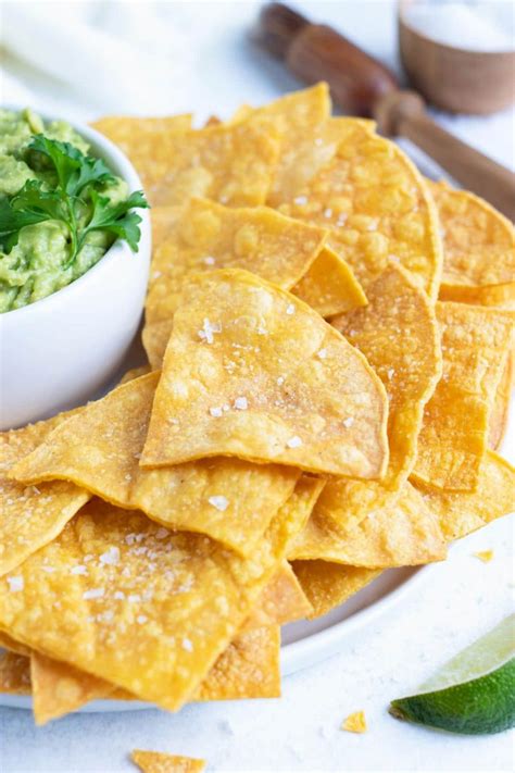 Baked Tortilla Chips Only 3 Ingredients Evolving Table