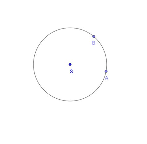 Кружни лук и његов центални угао – GeoGebra