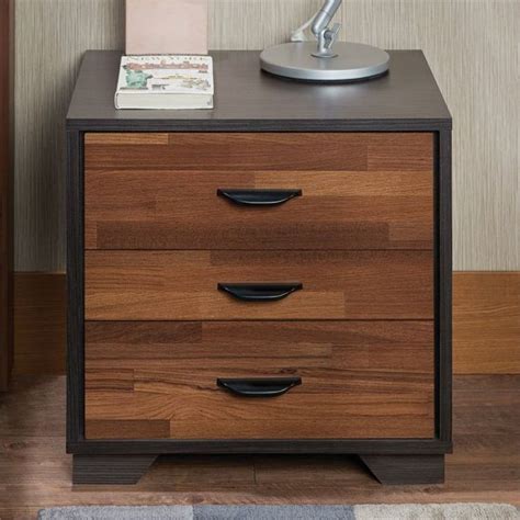 Bowery Hill Drawer Nightstand In Walnut Walmart Drawer