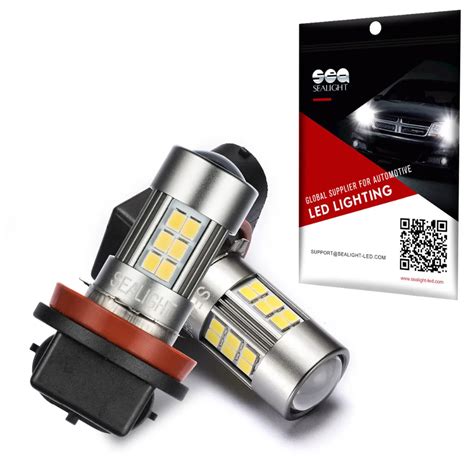 2Pcs H8 H11 Led 5202 H16 Fog Lights Bulb 1400LM 6000K White Car Driving