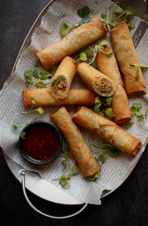 Chicken And Vegetable Spring Rolls