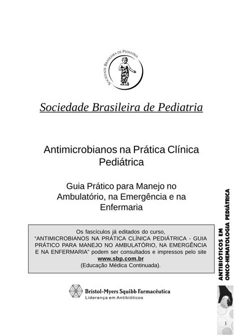 PDF Sociedade Brasileira De Pediatria 1 Sociedade Brasileira De