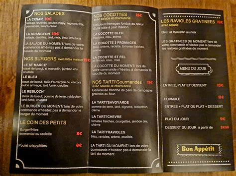 Menu At Les Saveurs Du Grangeon Restaurant L Albenc