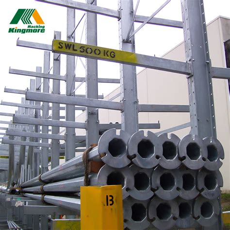 Double Side Heavy Duty Cantilever Racking System Long Arm Structure For