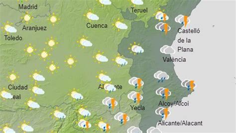 El Tiempo Ma Ana En Valencia Alicante Y Castell N Llegan Las Lluvias