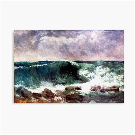 The Wave By Gustave Courbet Canvas Print By Wordpower Gustave