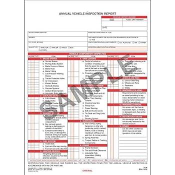 Amazon Annual Vehicle Inspection Label Indicates Compliance