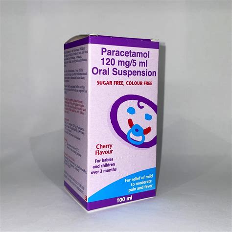 Paracetamol Oral Suspension 120mg5ml 100ml 1 Ashtons