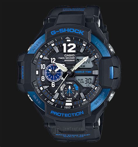 Casio G Shock Gravitymaster GA 1100 2BDR Twin Sensor WR 200M Black