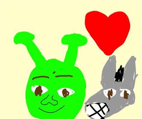 a Shrek x Donkey fanfiction - Drawception