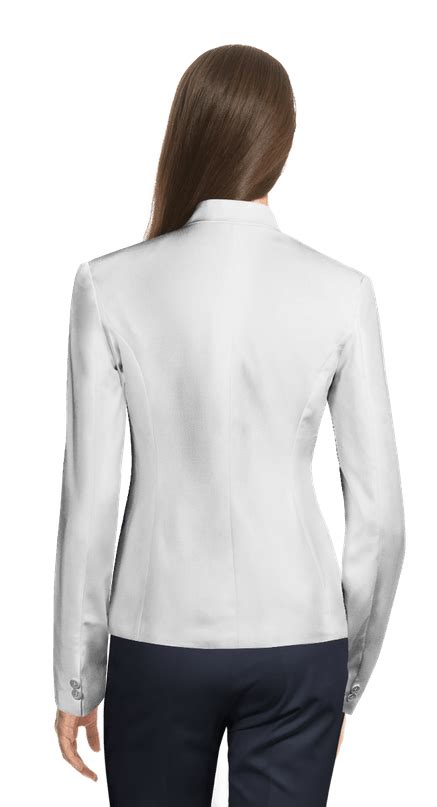 All White Linen Cropped Essential Button Jacket Sumissura