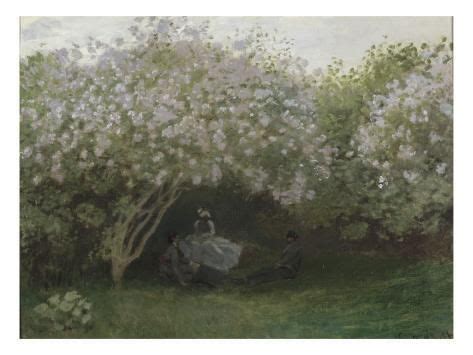 Lilas temps gris ou Le repos sous les lilas jardin de Monet à