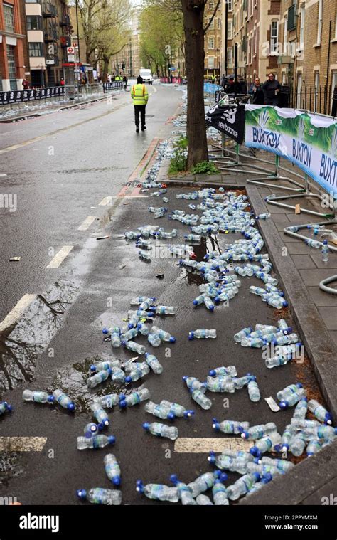 Pic Shows London Marathon 2023 Clear Up After The Last Runners