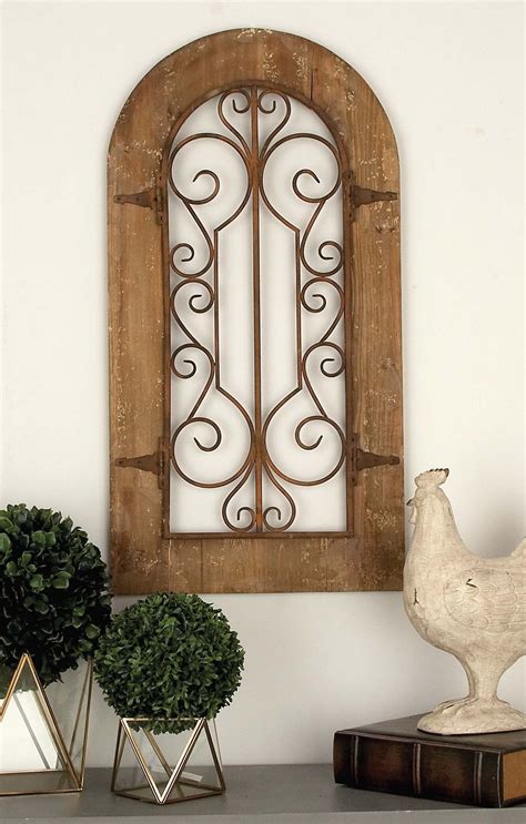 Wooden Arched Wall Panel Mantel Wall Decor Metal Wall Panel Wood Arch