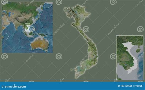 Vietnam Satellite Country And Its Location Stock Illustration