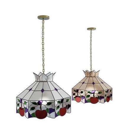 Stained Glass Pendant Light 3d Model Cgtrader