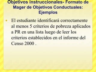 Redacci N De Objetivos Instruccionales Ppt