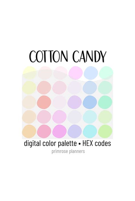 Cotton Candy Digital Color Palette Color Chart Goodnotes, 56% OFF