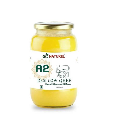 Go Naturel A Desi Cow Ghee Bilona Churned Method Danedar Glass