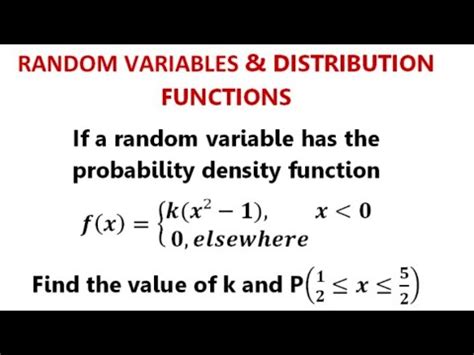 Btechmathshub Continuous Probability Distribution Problem Random