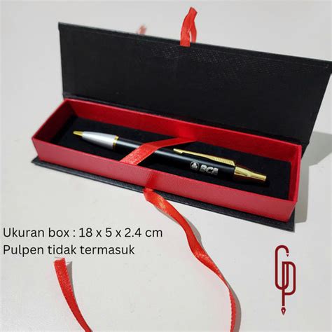 Jual Kotak Pulpen Pita Box Pita Kotak Box Pen Elegan Pita Merah