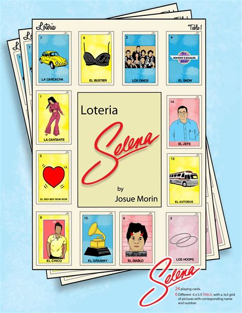 Selena Inspired Loteria Folk Art Bingo By Misshotshop On Etsy