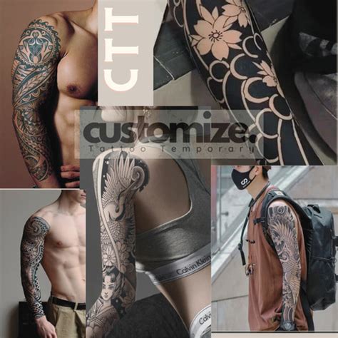 Jual Premium Tato Semi Permanen Motif Full Arm Lengan Tangan Tatto