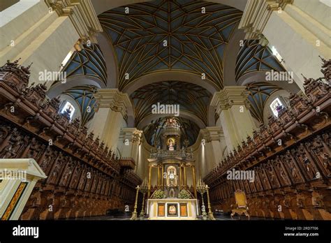 Main Altar Lima Cathedral Peru Stock Photo Alamy