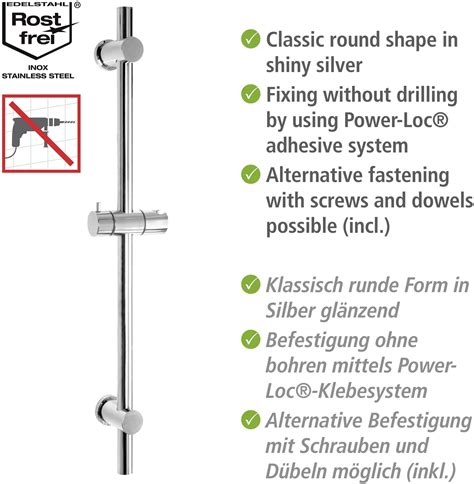 Wenko Power Loc Duschstange Chrom Befestigen Ohne Bohren Kaufen Bei OBI