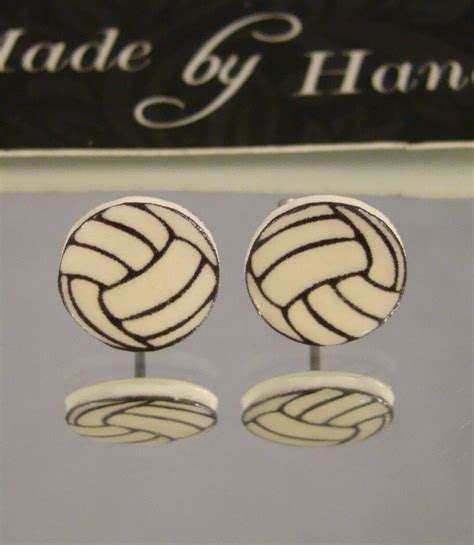 Volleyball Stud Earrings Sports Ball Jewelry Volleyball Mom Spirit Wear