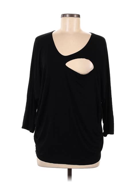 K And C Solid Black Short Sleeve Top Size L 44 Off Thredup