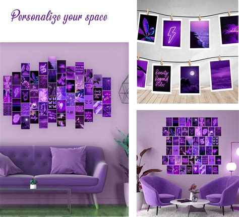 Buy Woonkit Purple Wall Collage Kit Aesthetic Pictures Wall Decor For