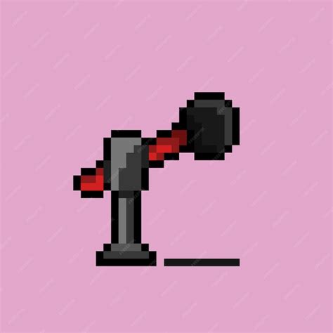 Premium Vector Little Mic With Pixel Art Style