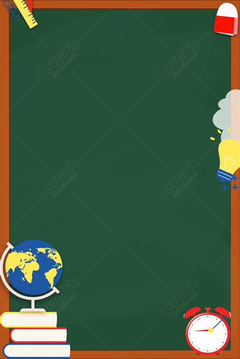 Hand Drawn Cartoon Education Training Blackboard Book Background