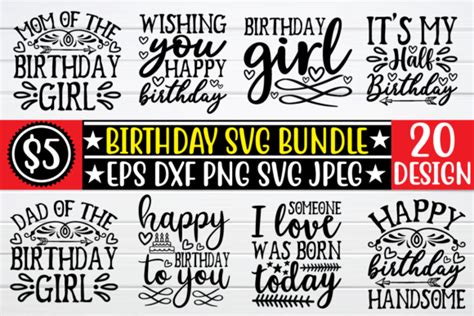 Birthday Svg Bundle Bundle · Creative Fabrica