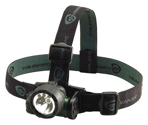 STREAMLIGHT LED Headlamp, Plastic, 50,000 hr Lamp Life, Maximum Lumens Output: 80, Green - 3KKY8 ...